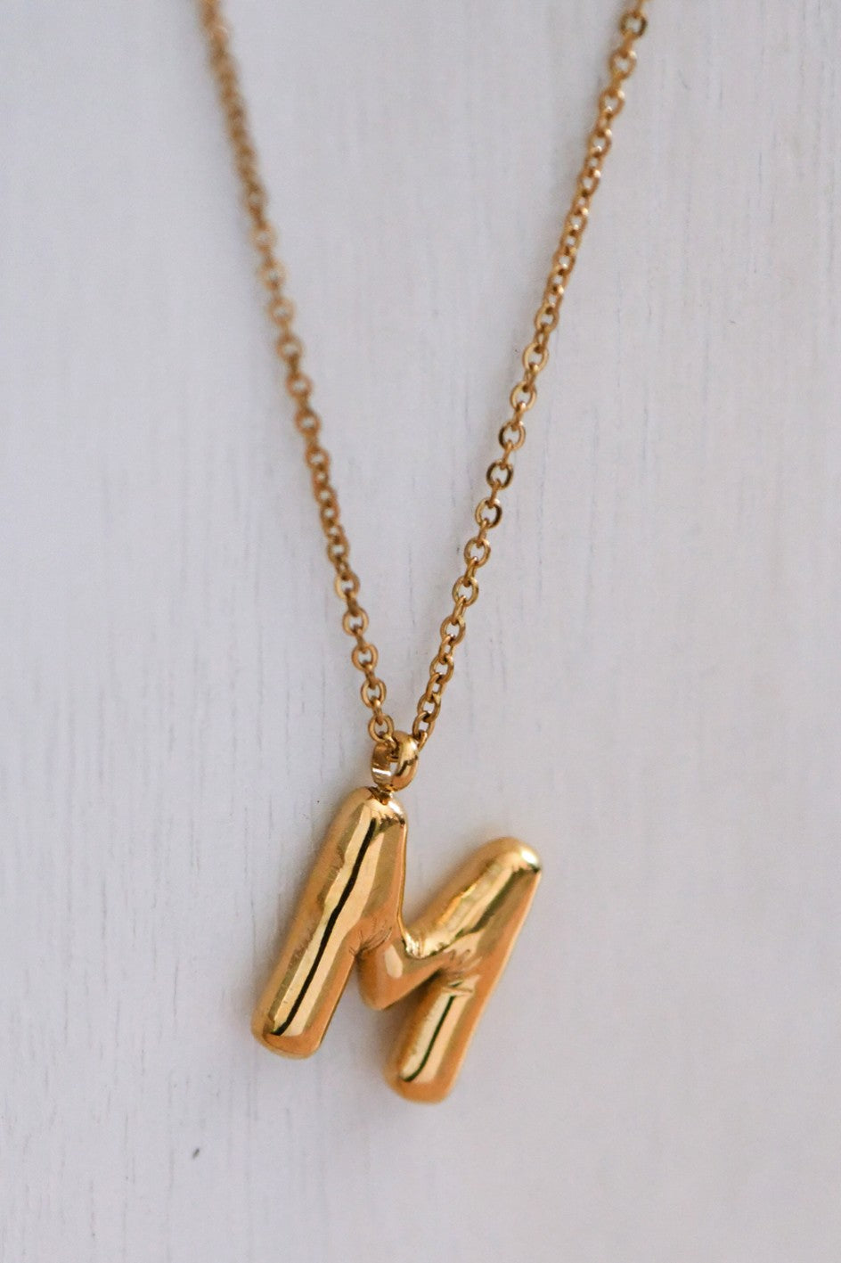 M Initial Necklace
