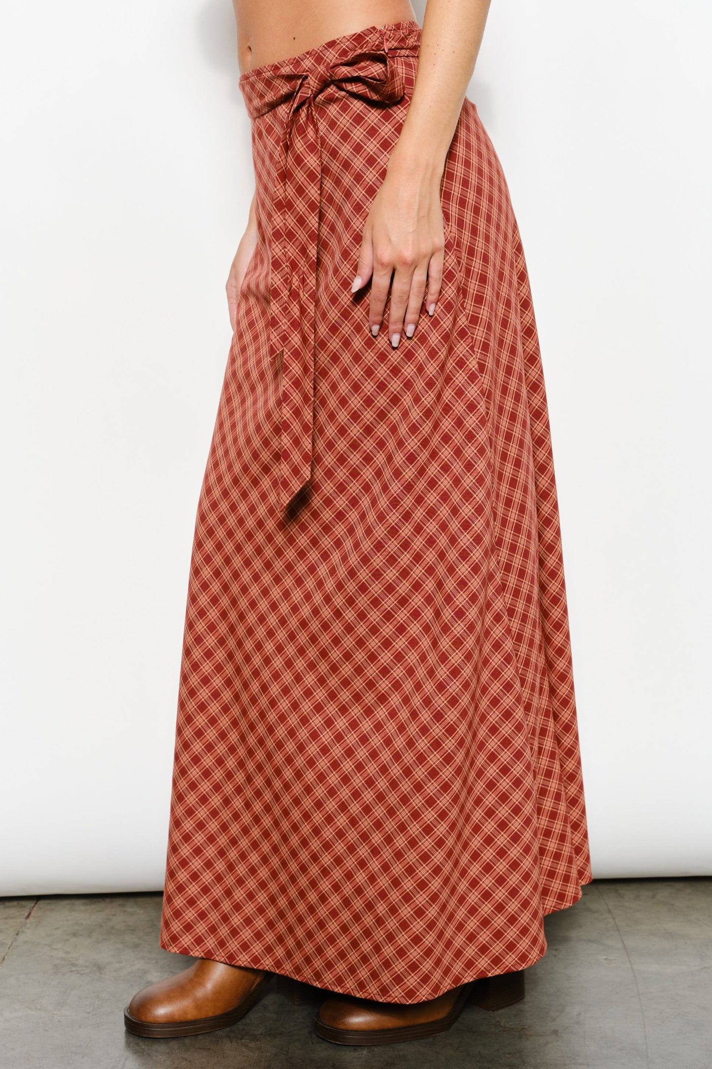 Loretta Plaid Midi Skirt