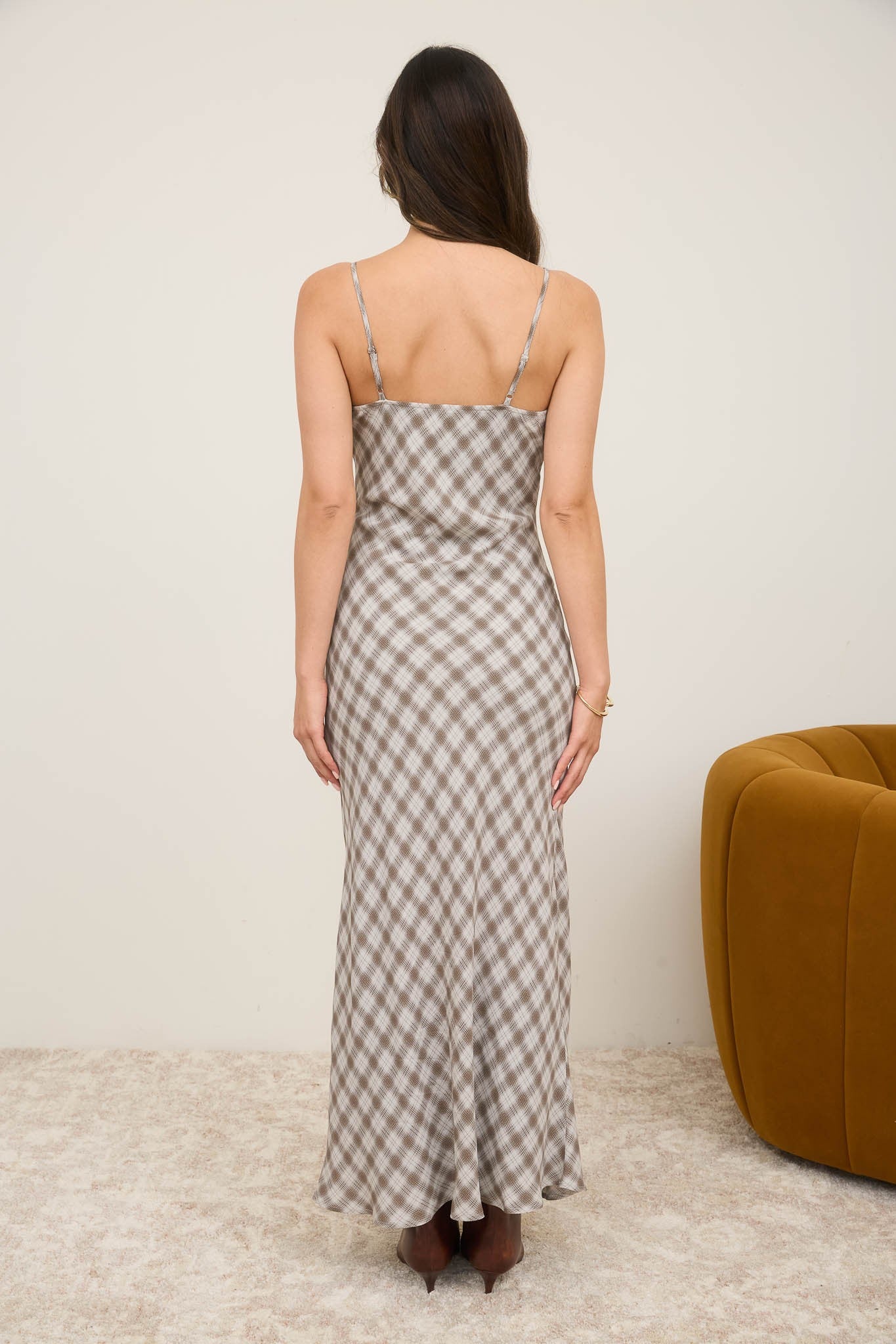 Samantha Plaid Midi