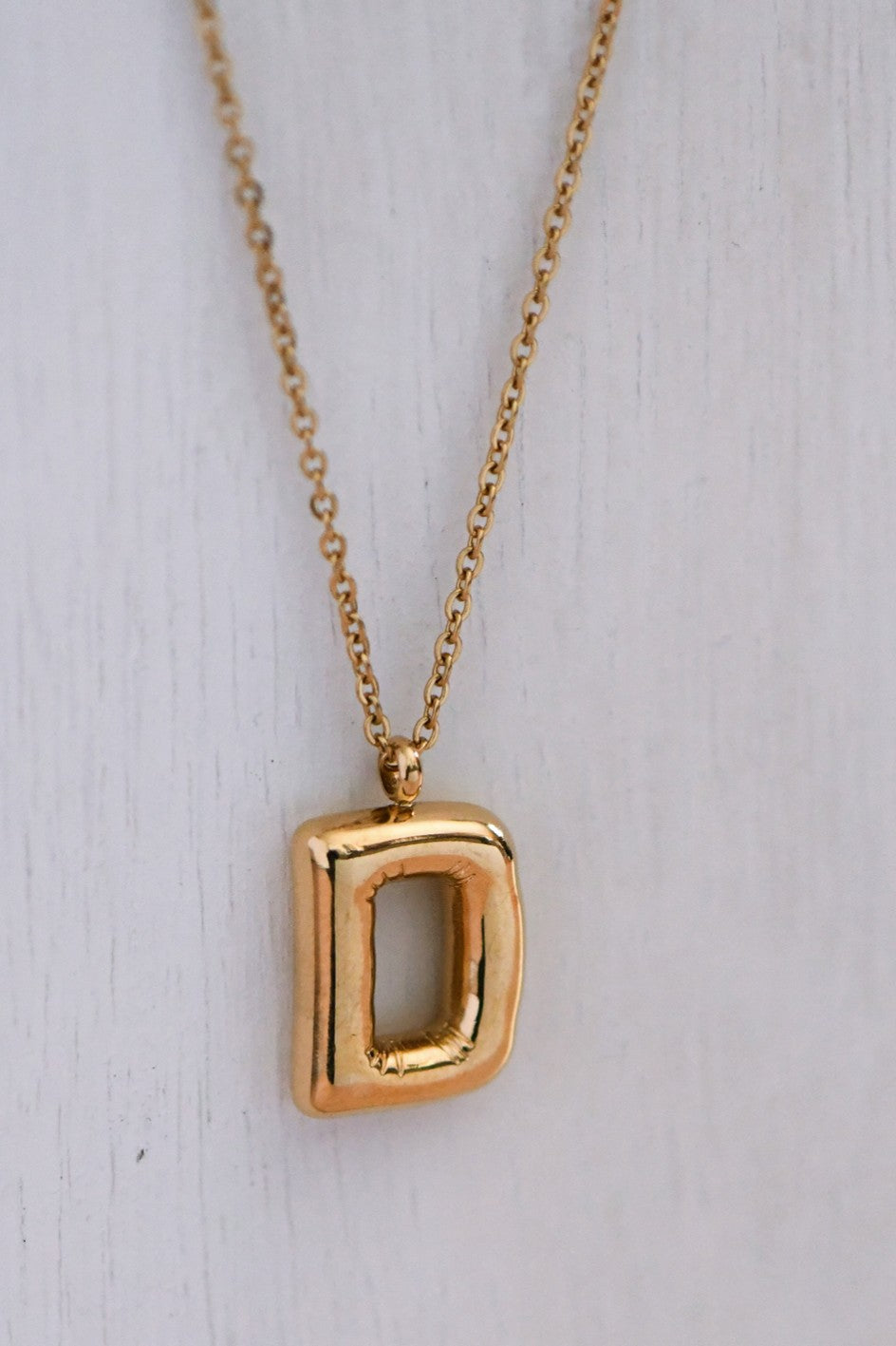 D Initial Necklace