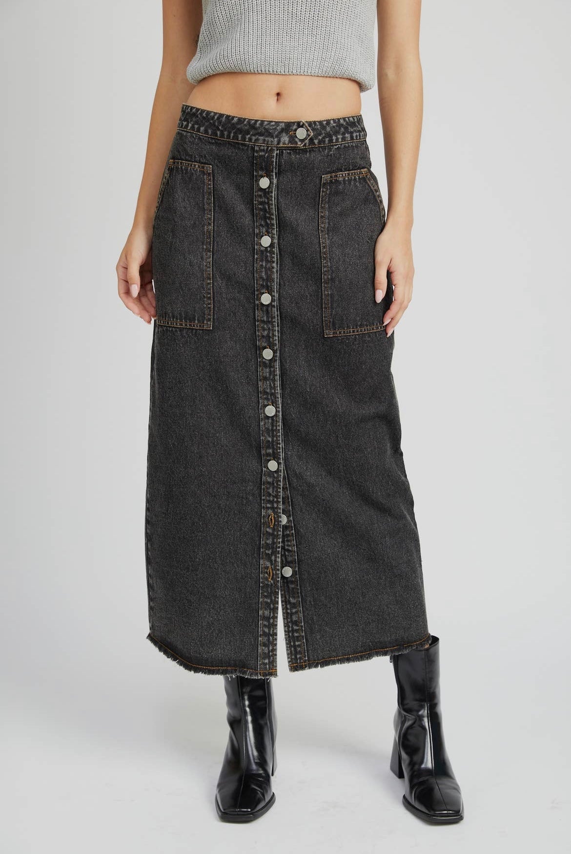 Demi Denim Midi Skirt