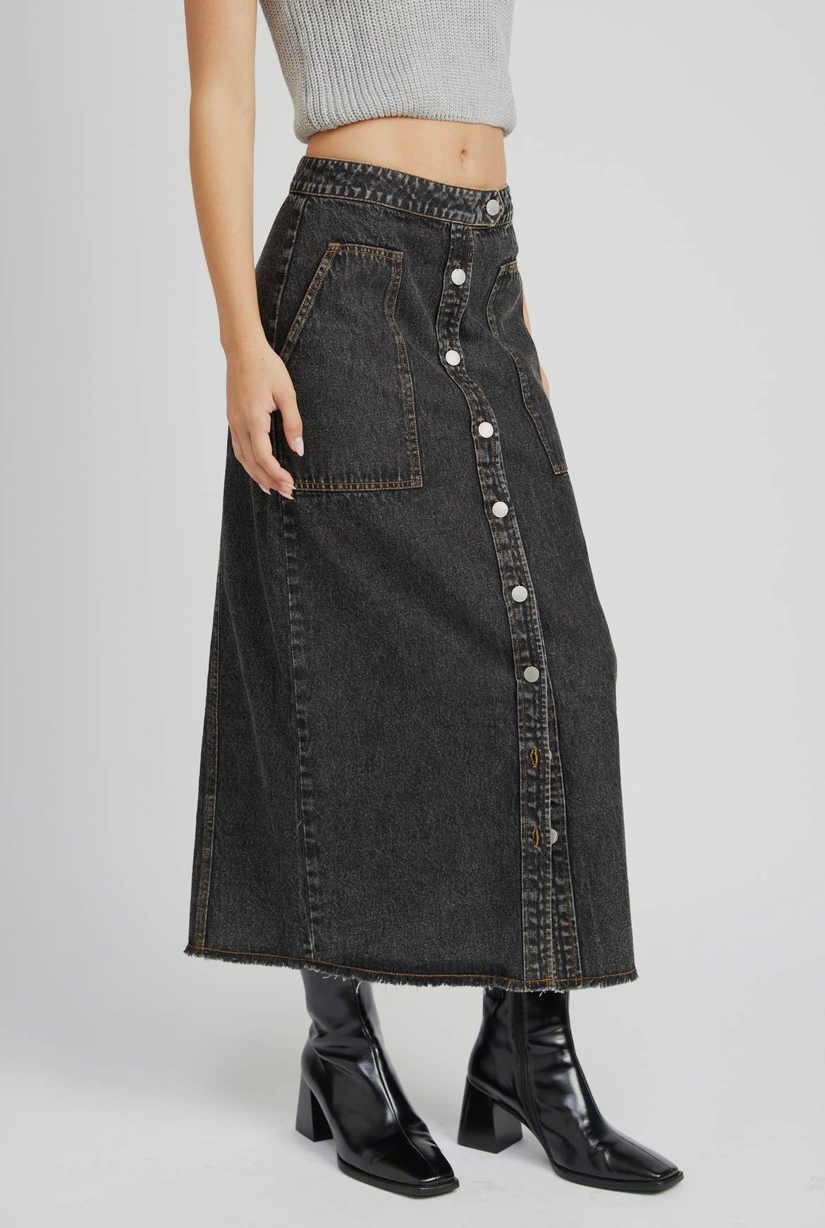 Demi Denim Midi Skirt