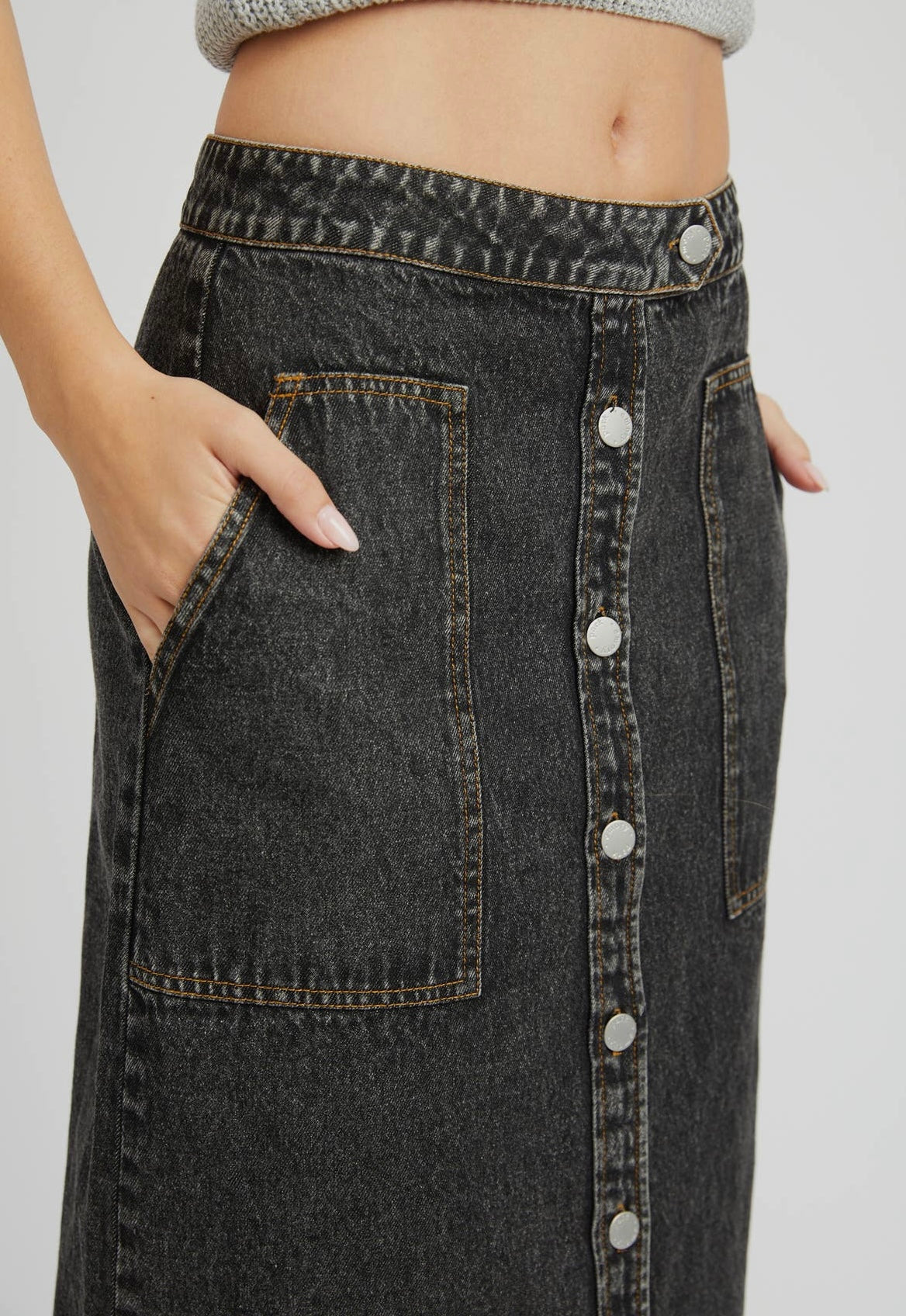 Demi Denim Midi Skirt