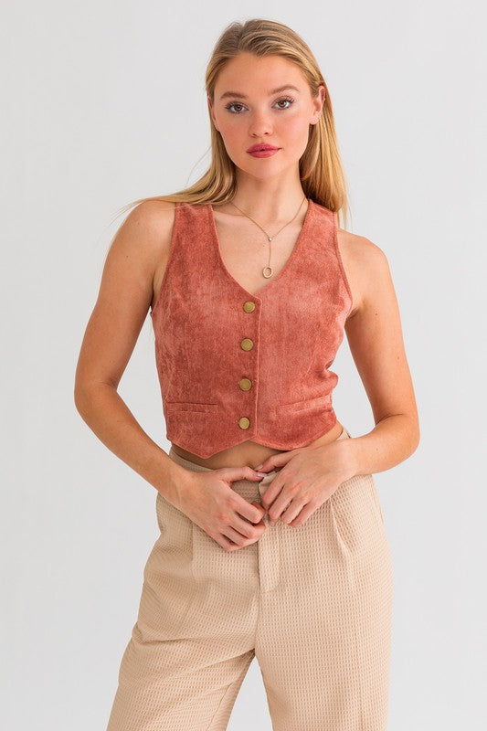 Cami Corduroy Vest