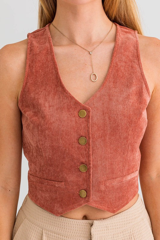 Cami Corduroy Vest