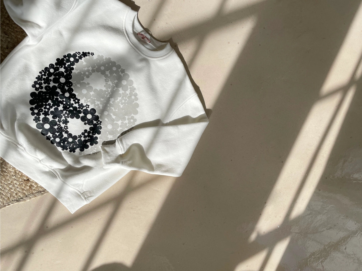 Yin and Yang Floral Pullover