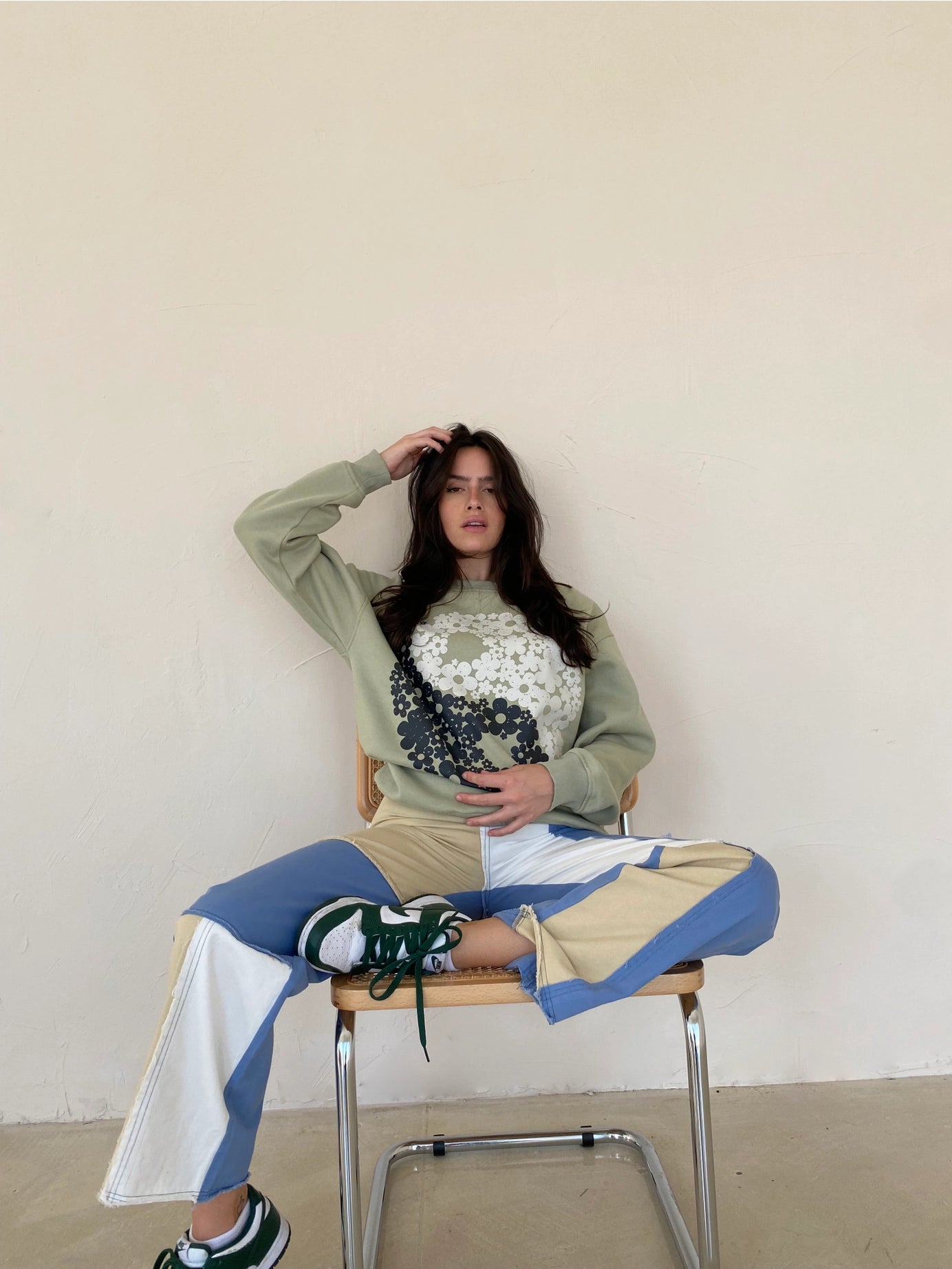 Yin and Yang Floral Pullover