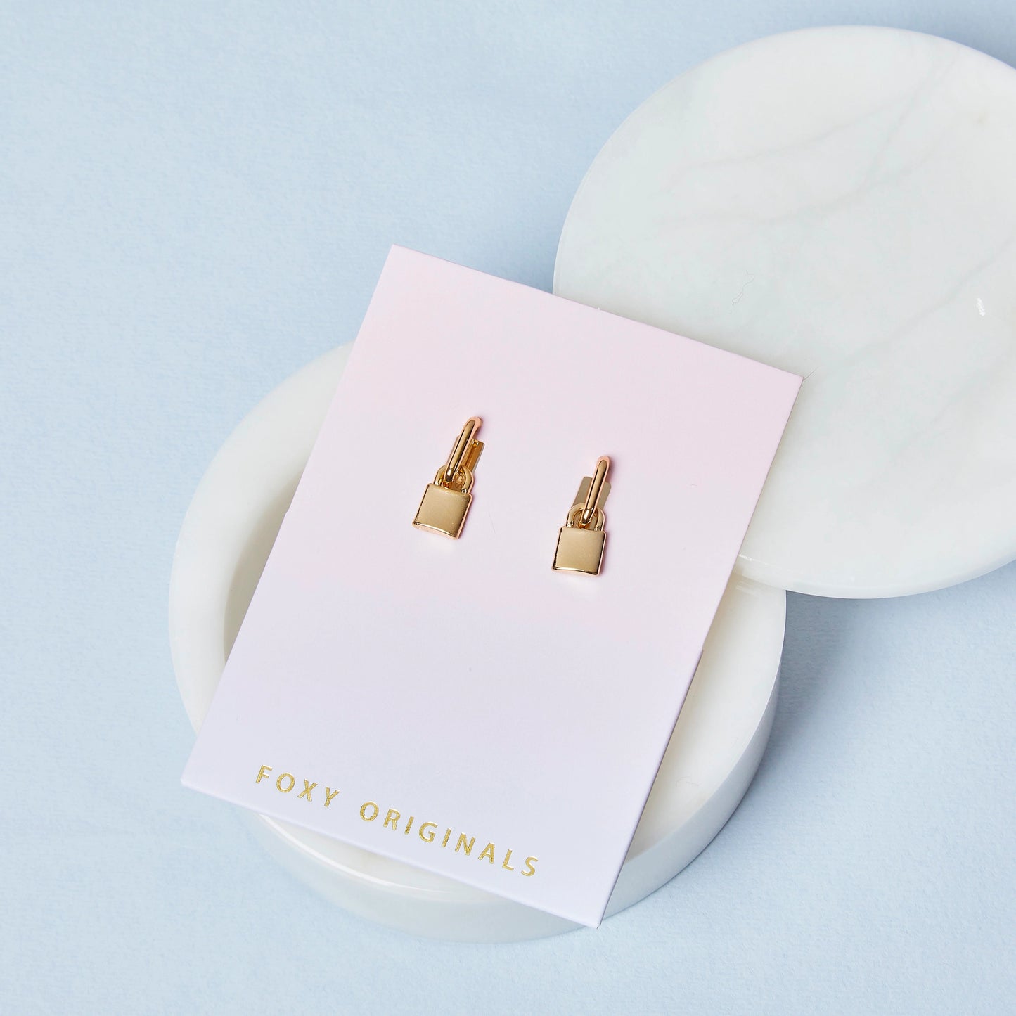 Lock Earrings- Gold