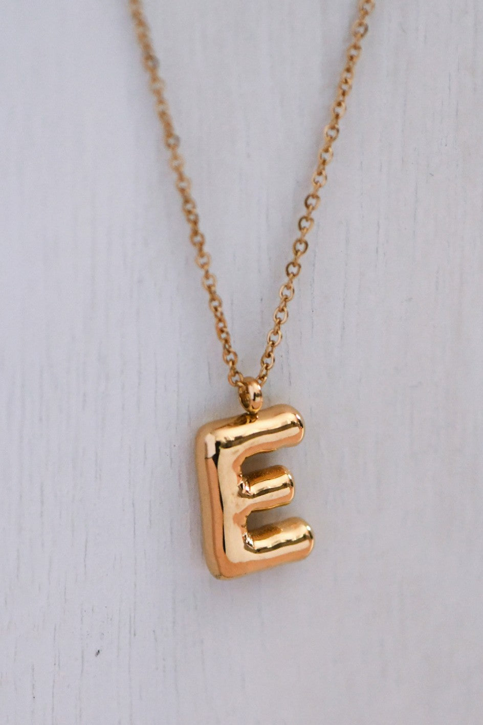 E Initial Necklace