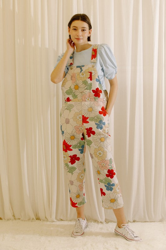 Christina Floral Overalls