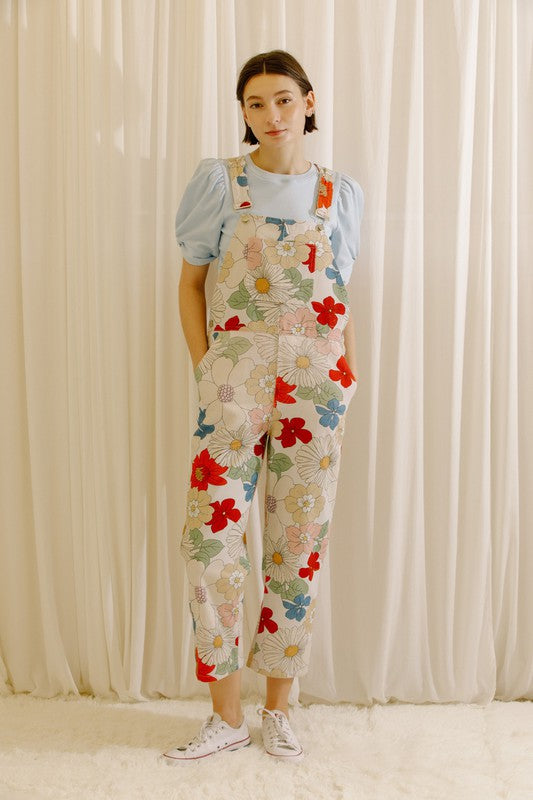 Christina Floral Overalls