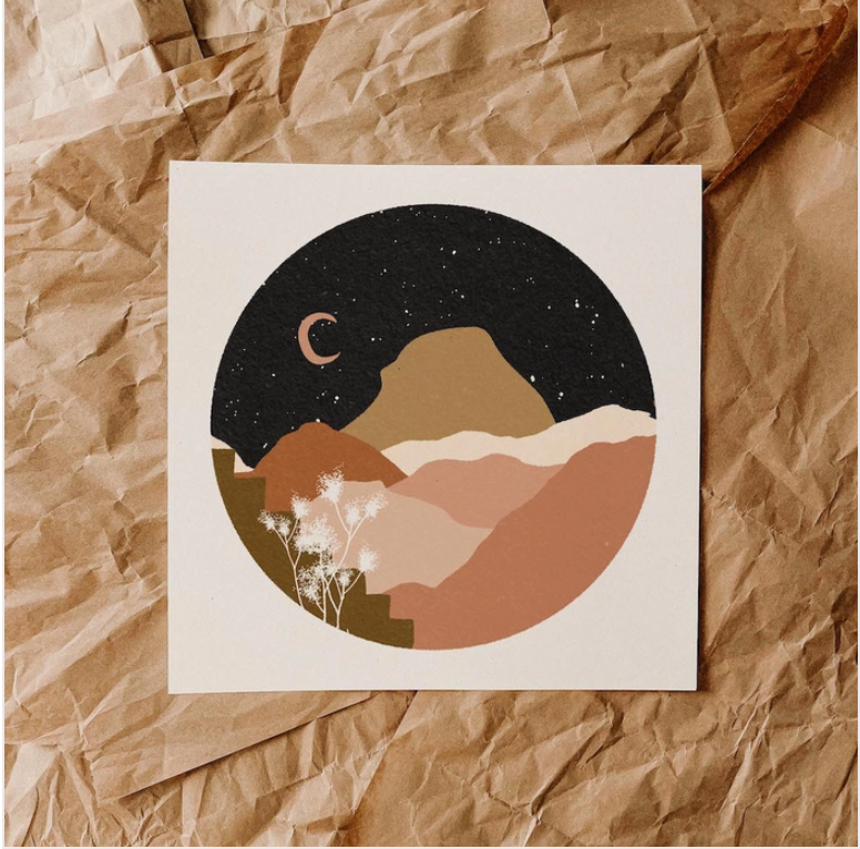 Desert Flower at Night II Print