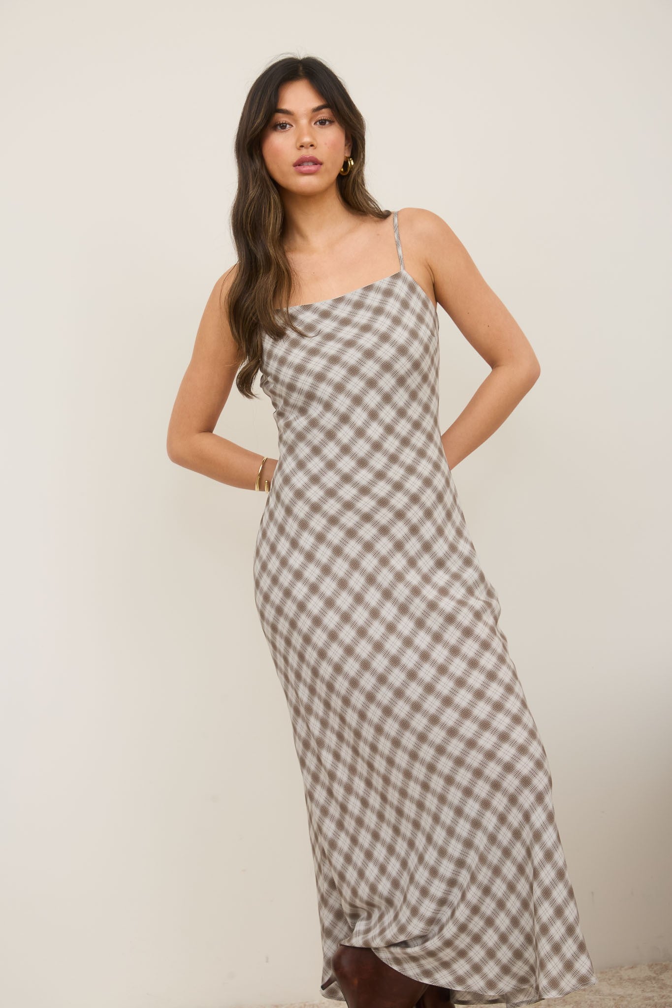 Samantha Plaid Midi
