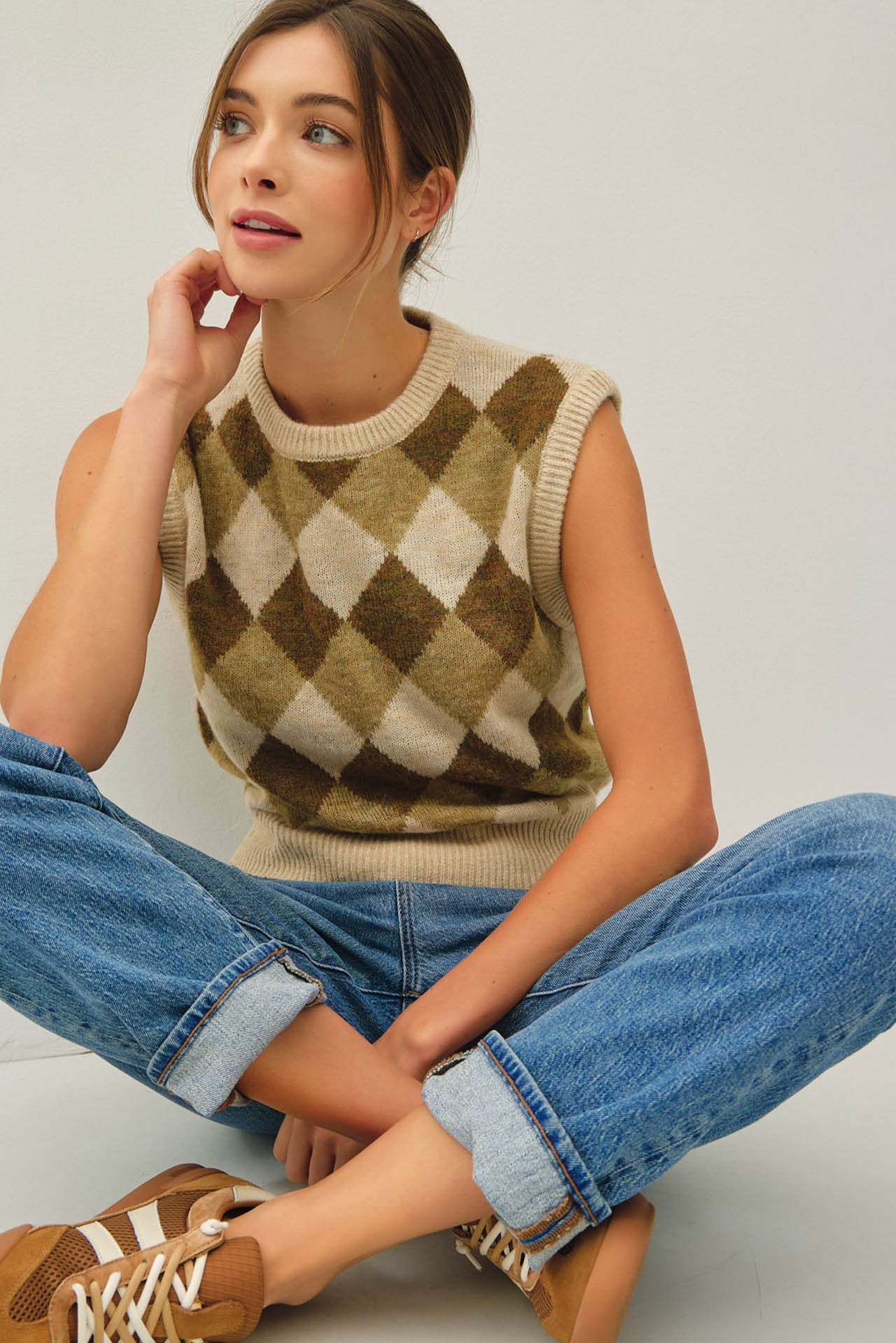 Argyle Wool Sweater
