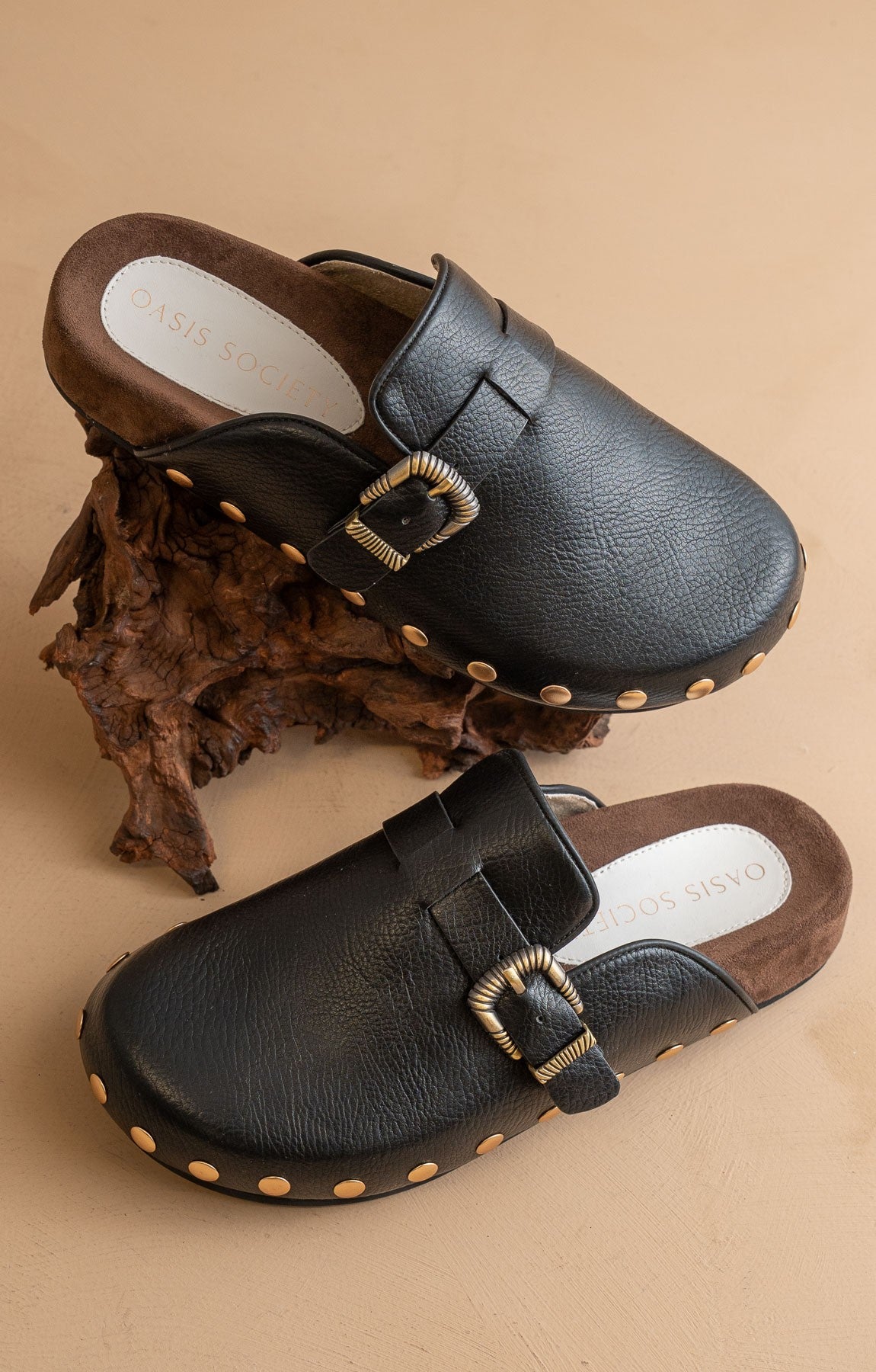 The Toni - Studded Buckle Clogs