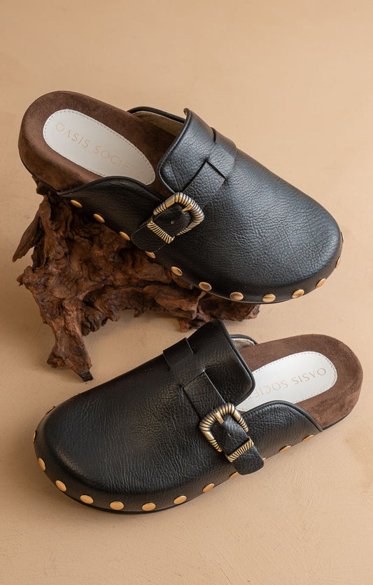 The Toni - Studded Buckle Clogs