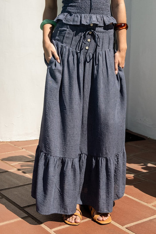Paulina Smocked Maxi Skirt