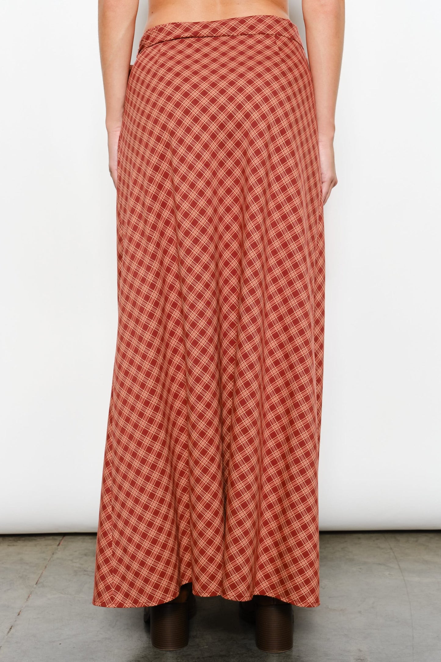 Loretta Plaid Midi Skirt