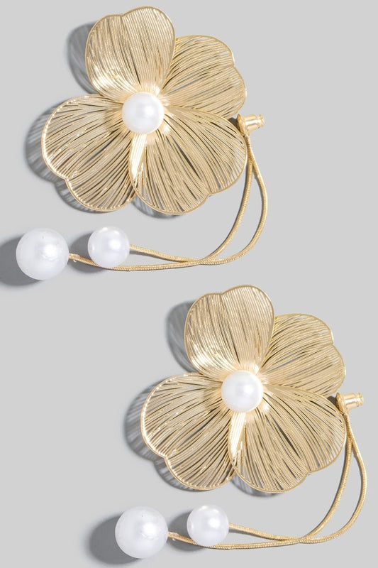 Pearl Flower Earrings