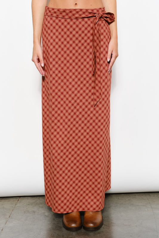 Loretta Plaid Midi Skirt