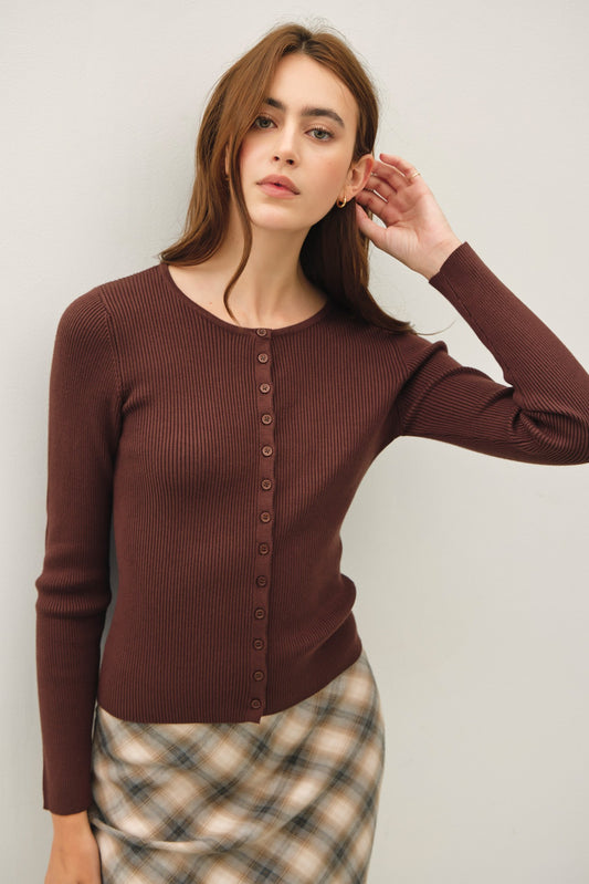 Teddy Ribbed Cardigan
