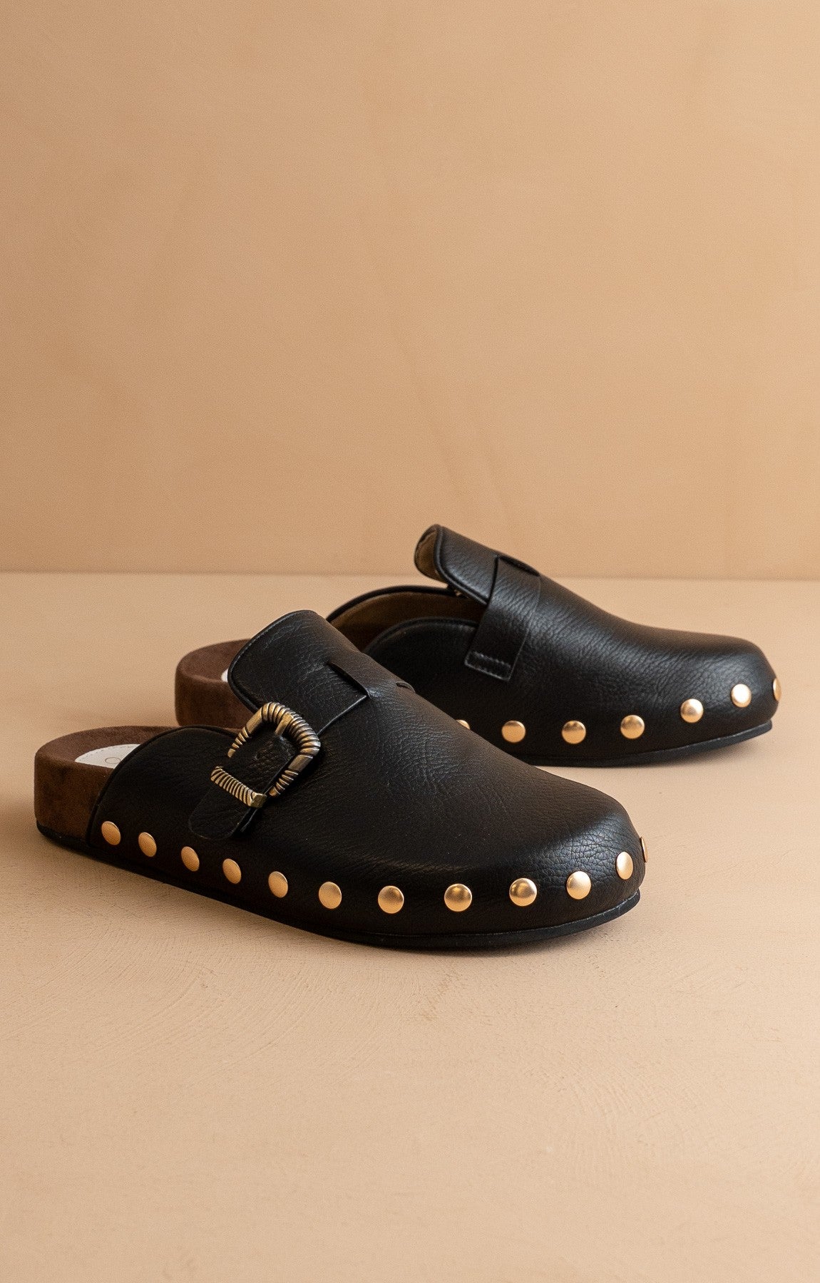 The Toni - Studded Buckle Clogs