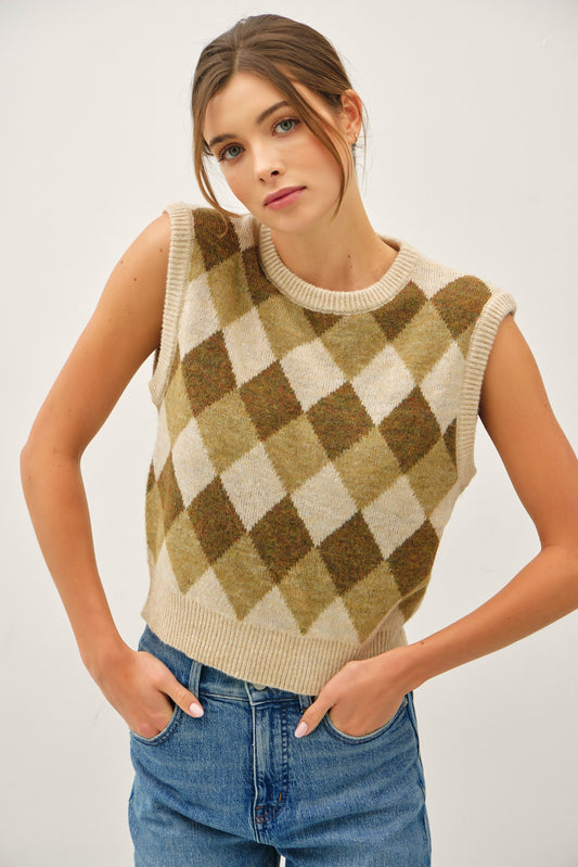 Argyle Wool Sweater