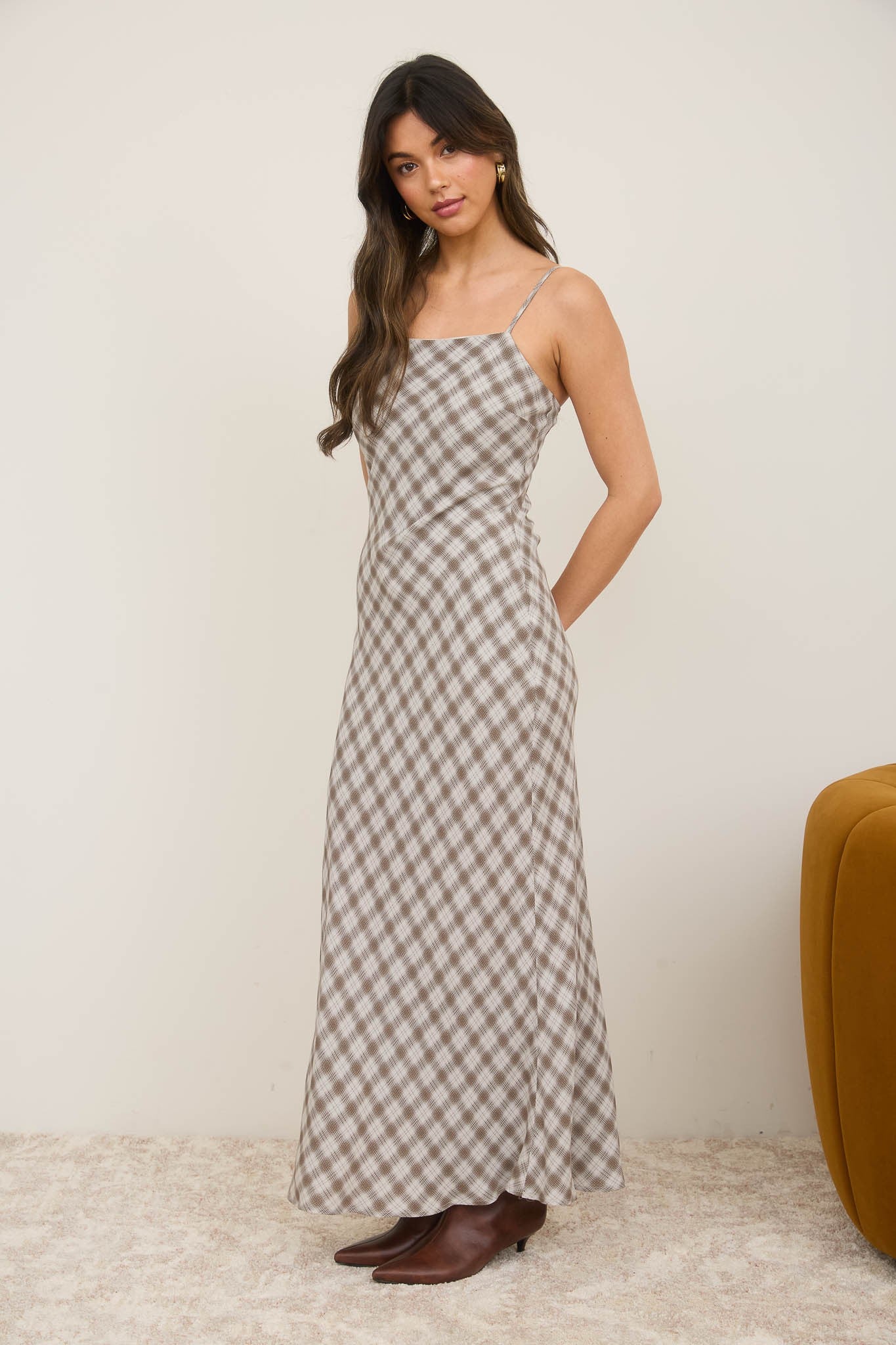 Samantha Plaid Midi