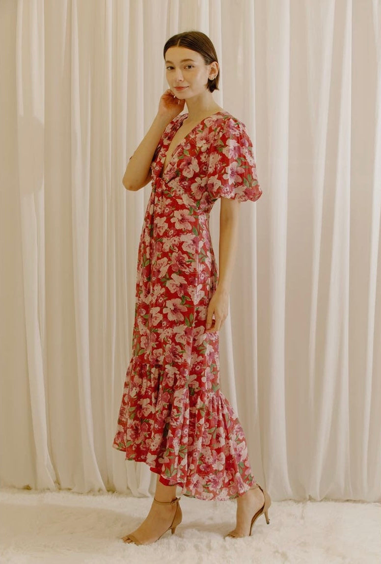 Maria Floral Midi Dress