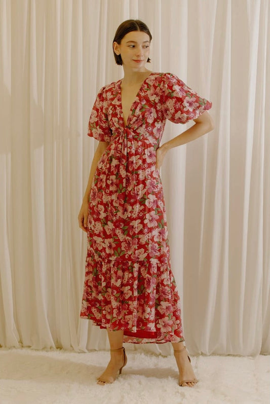Maria Floral Midi Dress