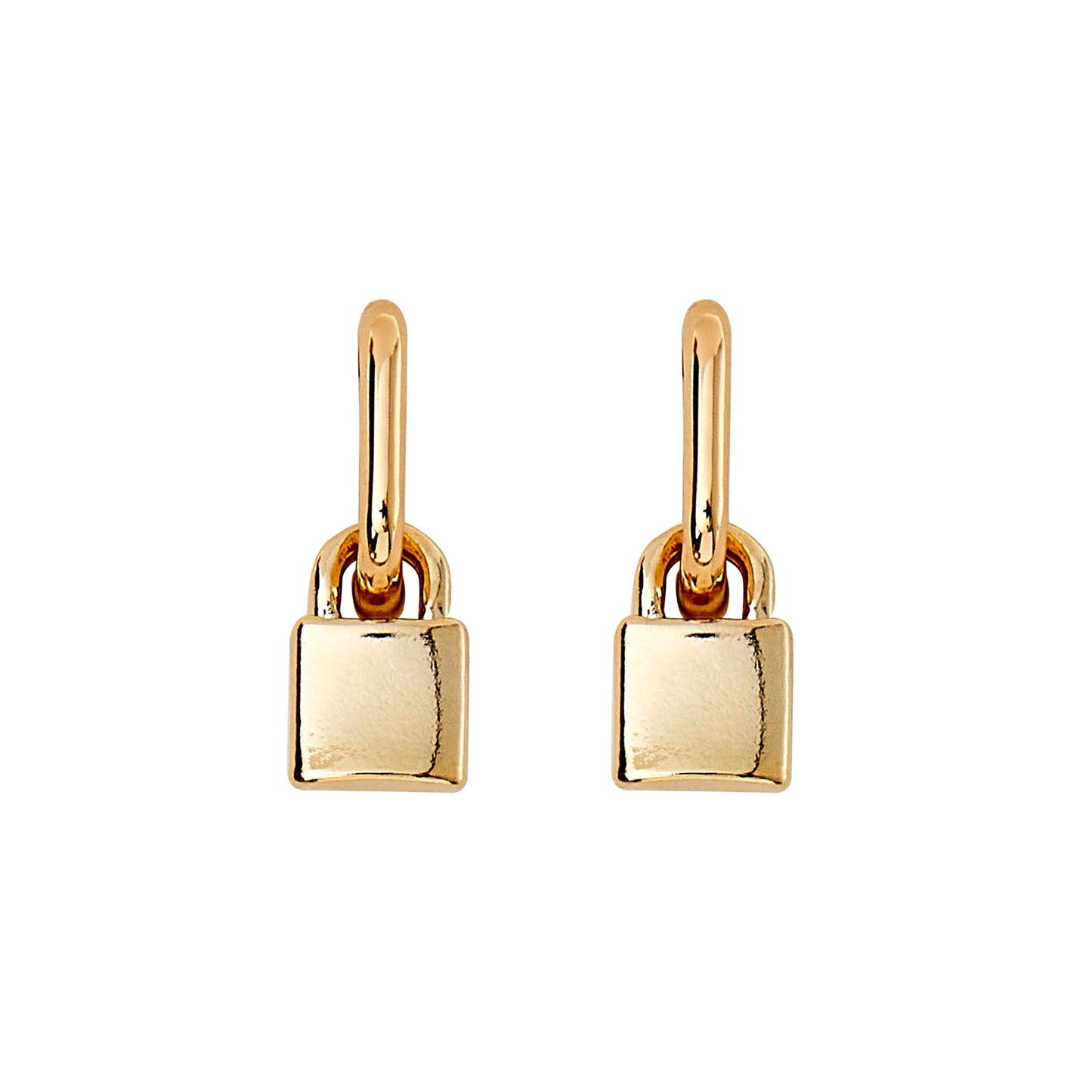 Lock Earrings- Gold