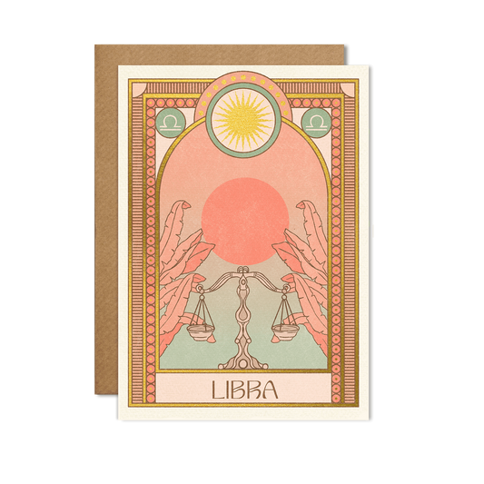 Libra Zodiac Card