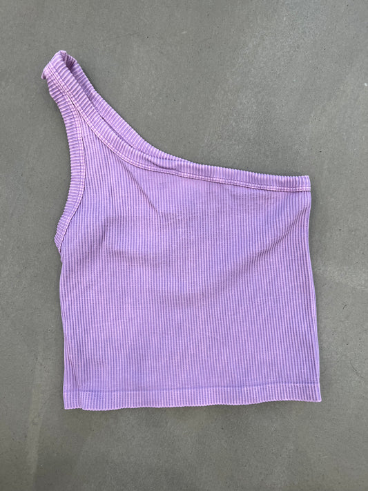 Vintage Orchid One Shoulder Crop