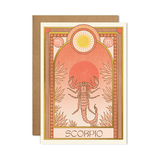Scorpio Zodiac Card