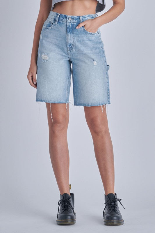 Logan Light Wash Carpenter Dad Shorts